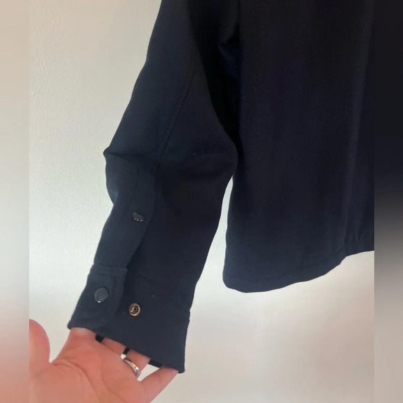 Alaskan Padded Duck Down Italian Wool Blend Melton Blue Overshirt Size Large - Picture 10 of 13